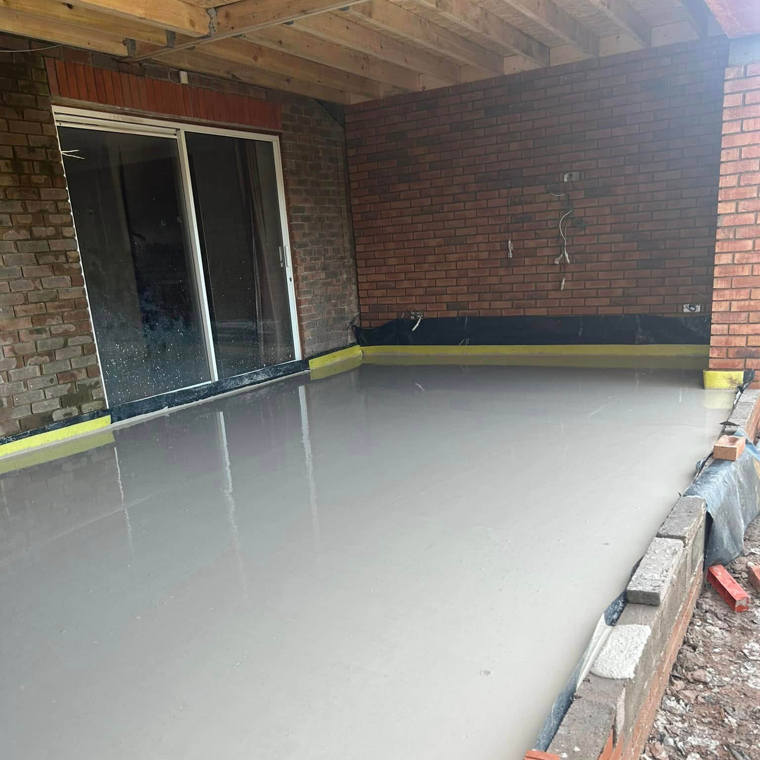 Extension concrete pour